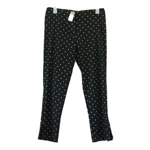 VTG Work Order Neiman Marcus Sz 8 Career Cropped Pants Polka Dot Black Gray